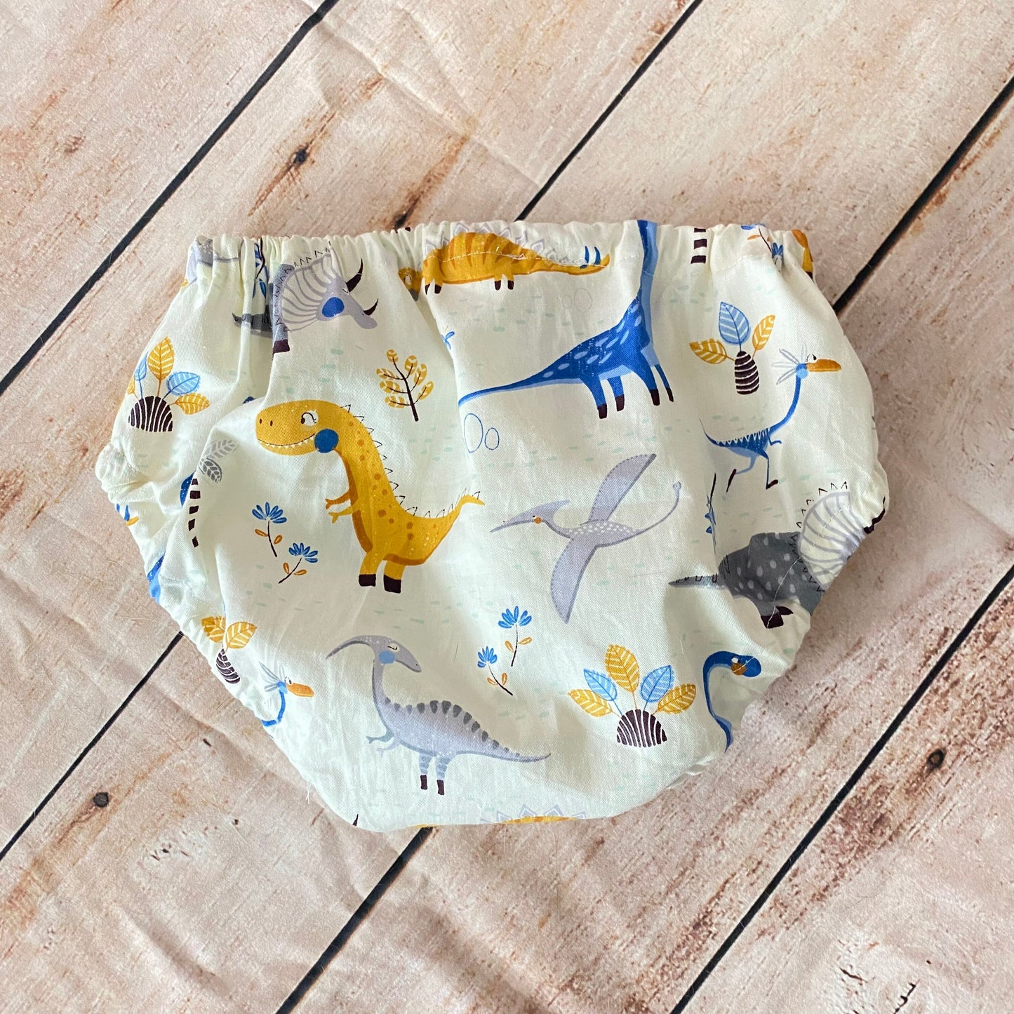 Dinosaur Print Baby Bloomers | Cotton Diaper Cover, Jurassic Theme