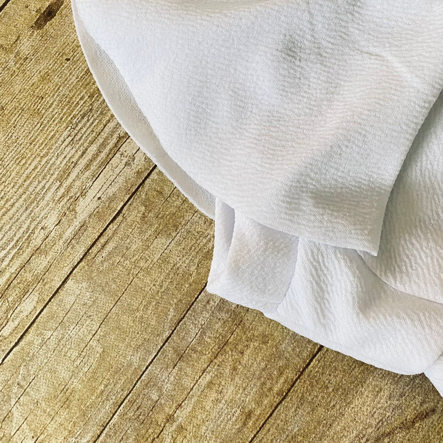 White High Waisted Skirted Baby Bummie | Diaper Cover
