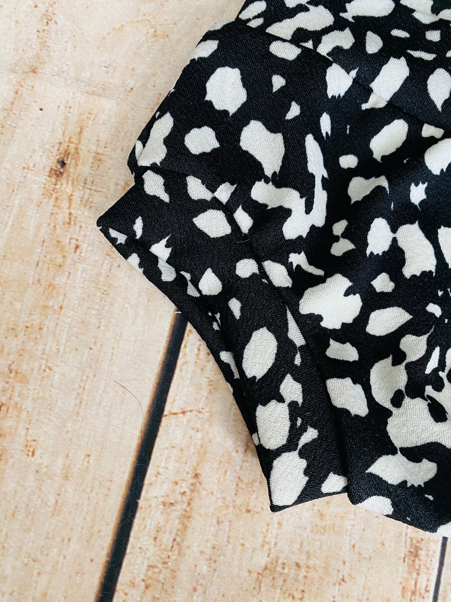 Handmade Cow Print Baby Outfit: Ruffled Halter Top, Bummies & Headband