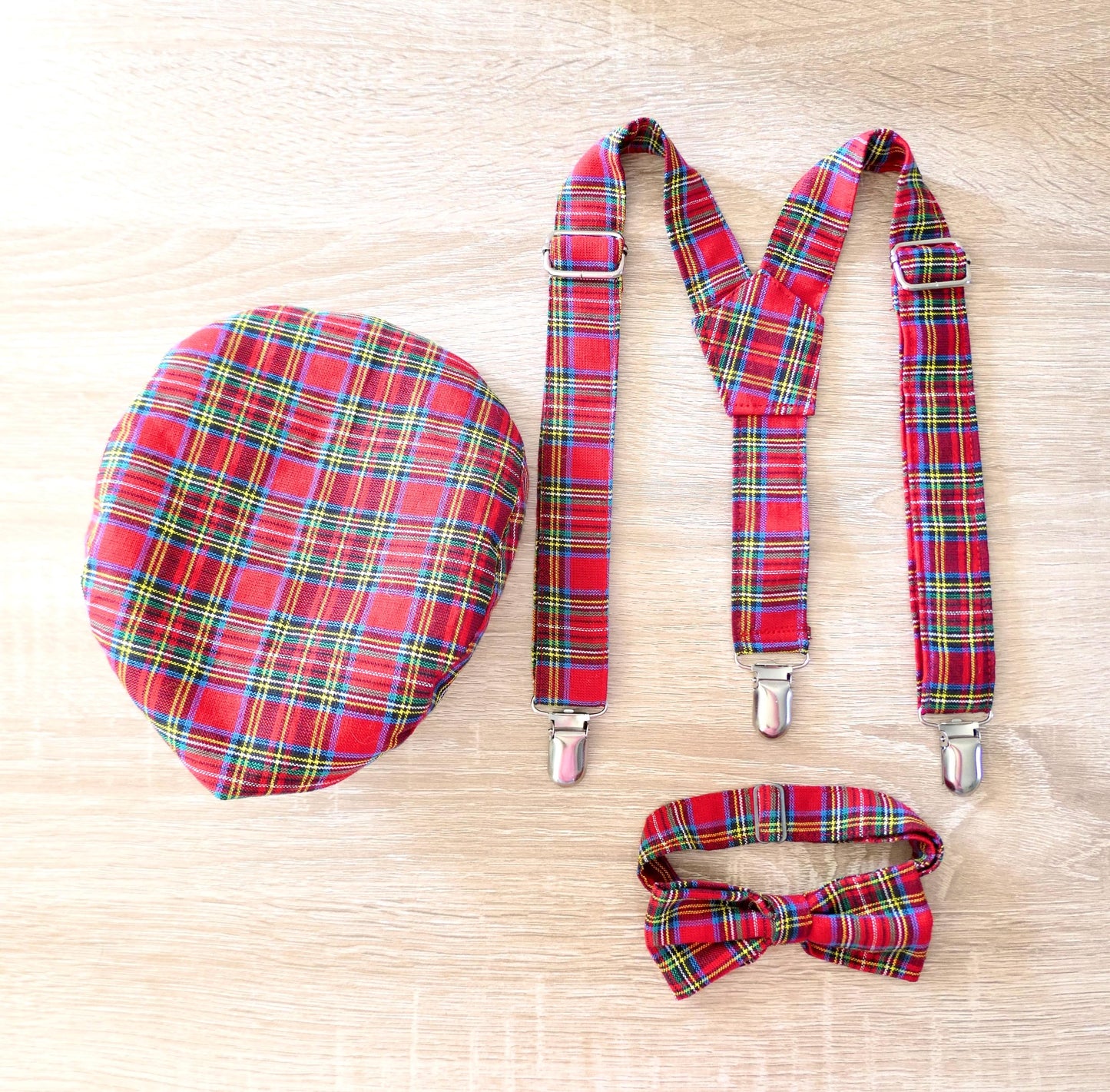 Plaid Suspenders | Handmade Boys Accessories