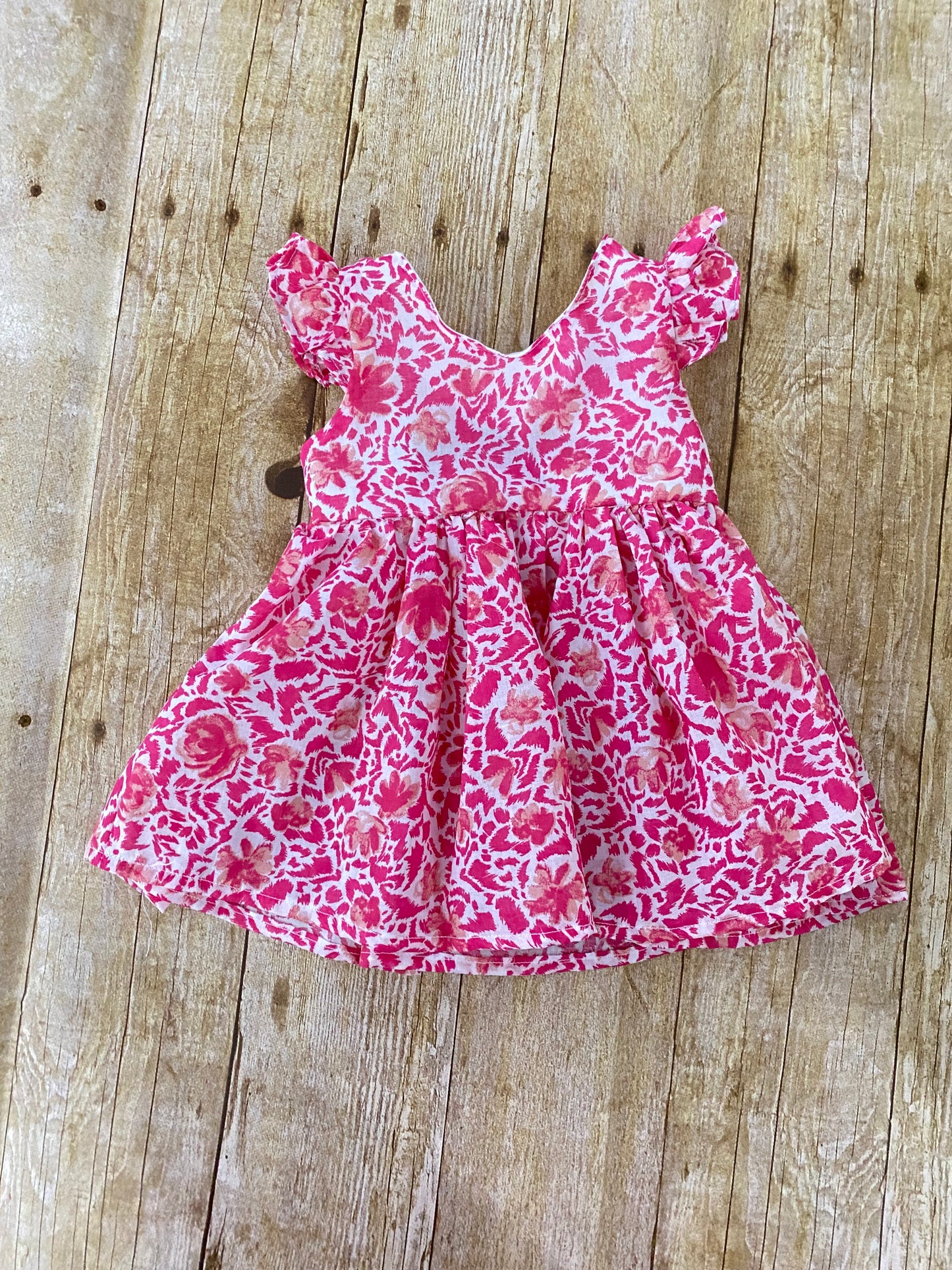 Floral Pink and White Dress