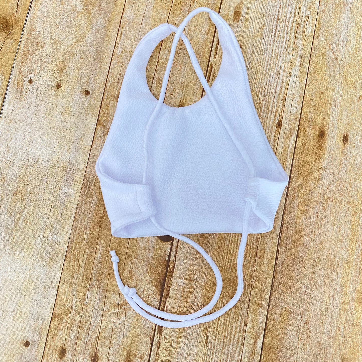 White Halter Crop Top