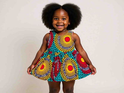 Colorful Ankara Baby Dress