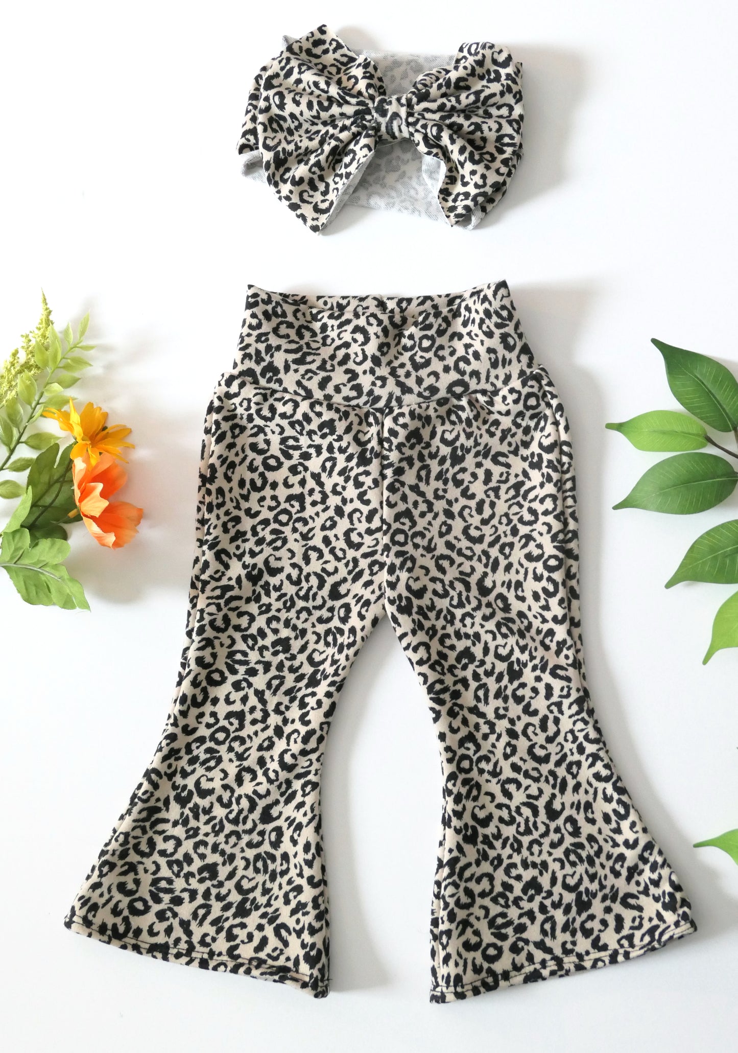Flare Leggings – Brushed Knit Animal Print