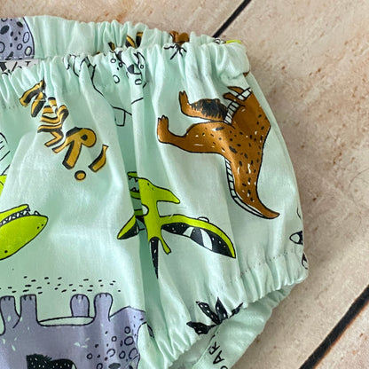 Dinosaur Baby Bloomers | Cotton Diaper Cover, Roar Print