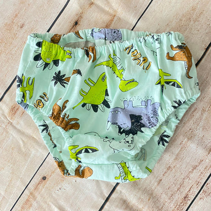 Dinosaur Baby Bloomers | Cotton Diaper Cover, Roar Print