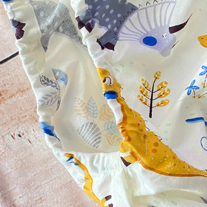 Dinosaur Print Baby Bloomers | Cotton Diaper Cover, Jurassic Theme