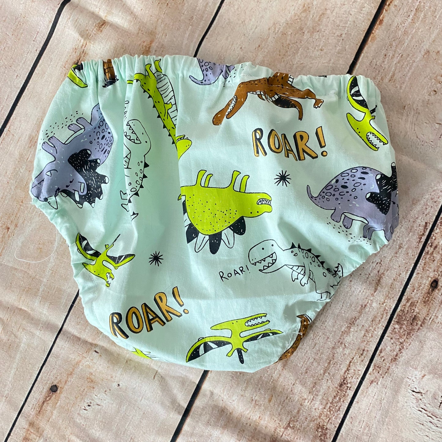 Dinosaur Baby Bloomers | Cotton Diaper Cover, Roar Print