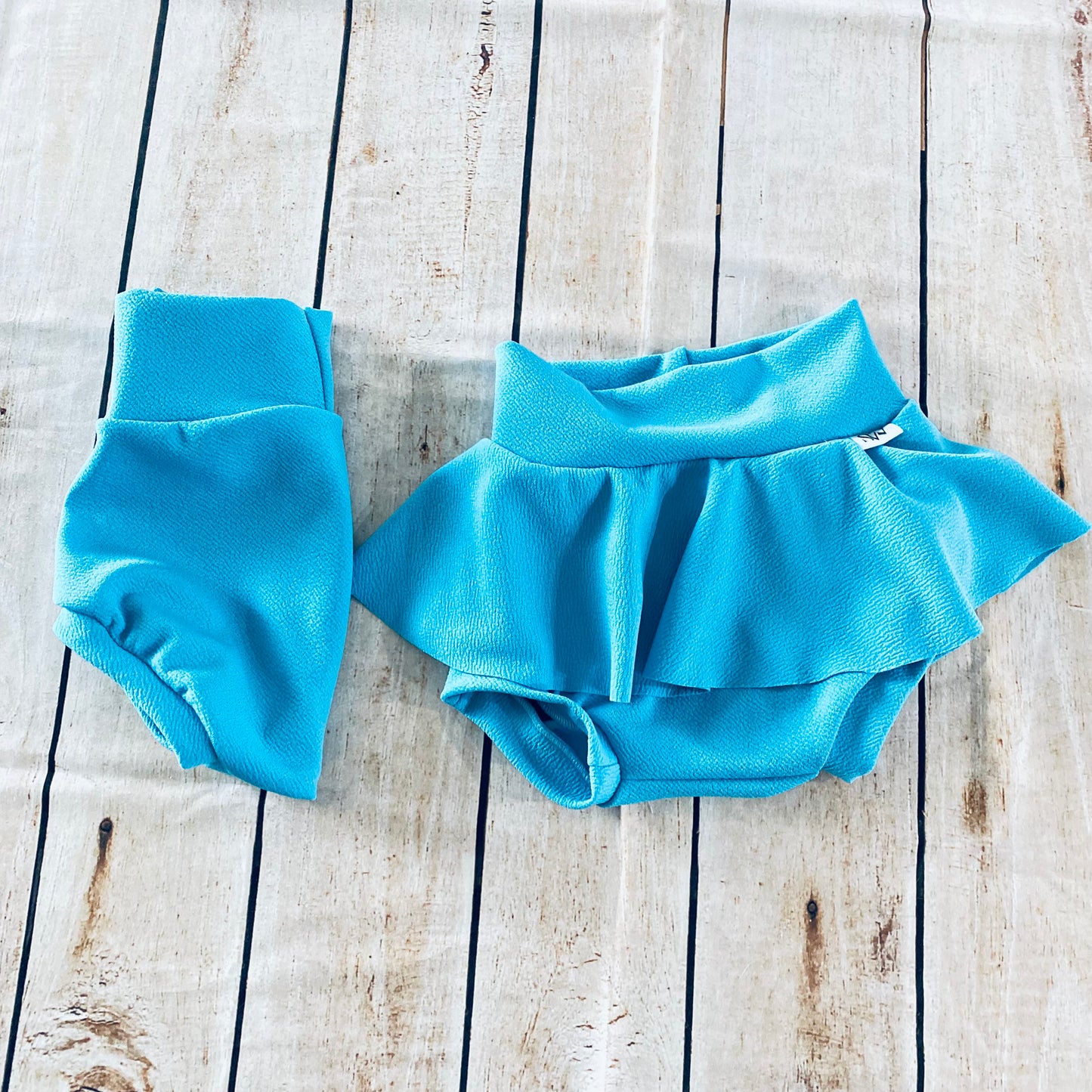 High Waisted Baby Bummies | Solid Color Baby Girl Skirted Bummies | Adorable Baby Summer Shorts | Baby Bloomers