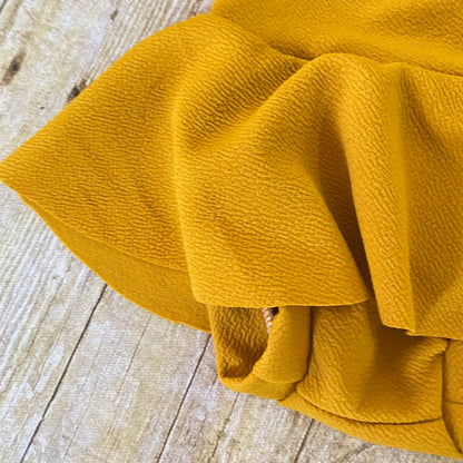 High Waisted Baby Bloomers | Mustard Skirted Diaper Cover