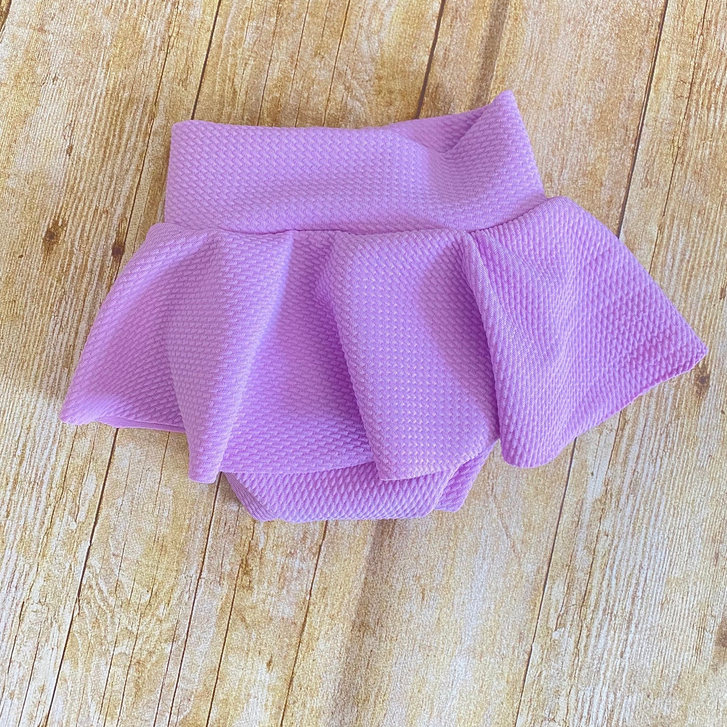 Lilac Baby Skirted Bummie | High Waisted Diaper Cover