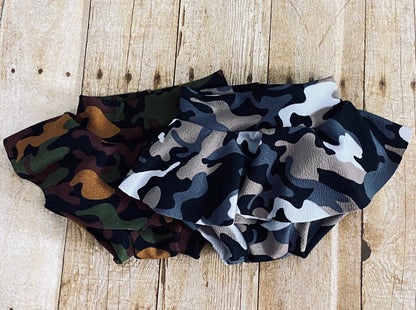 Camouflage Baby Bummies | High Waisted Diaper Cover
