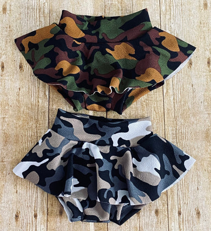 Camouflage Baby Bummies | High Waisted Diaper Cover