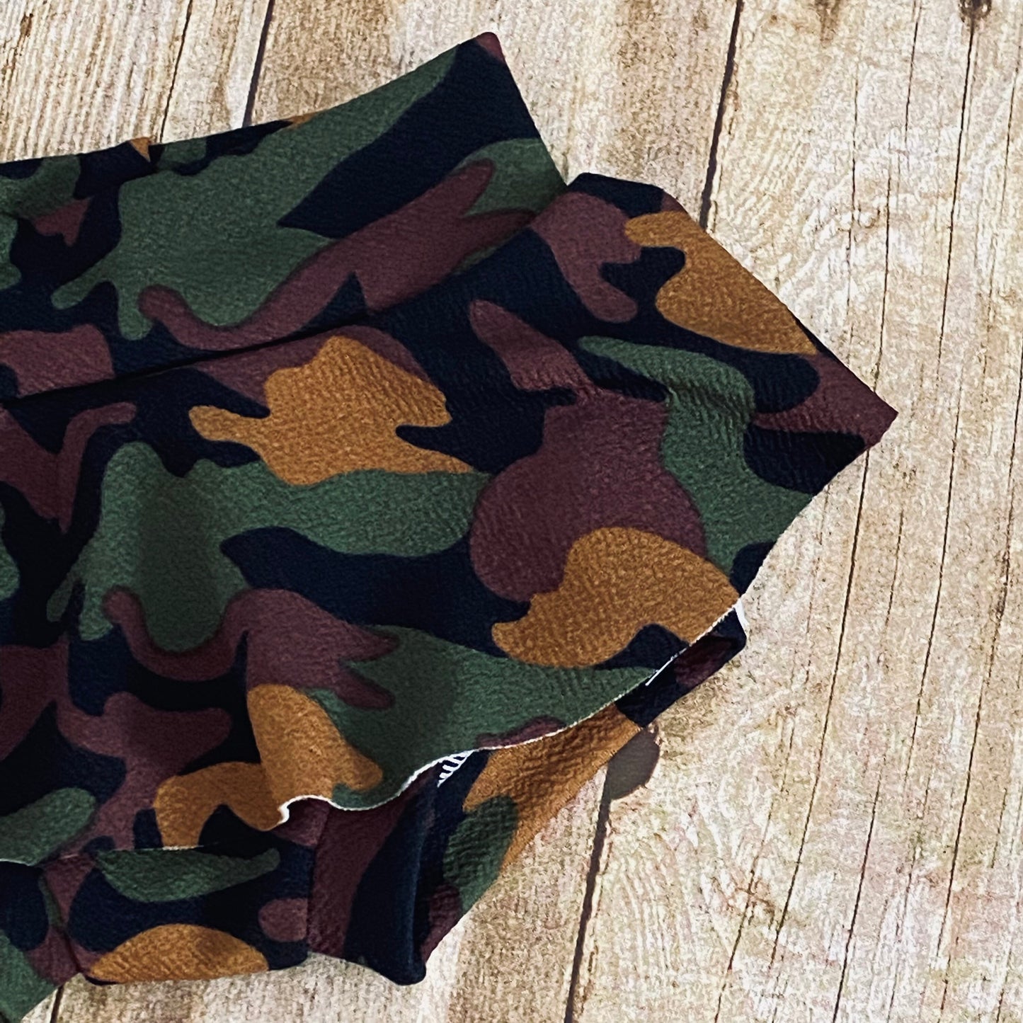 Green Camouflage Baby Bummies | High Waisted Skirted Bloomers