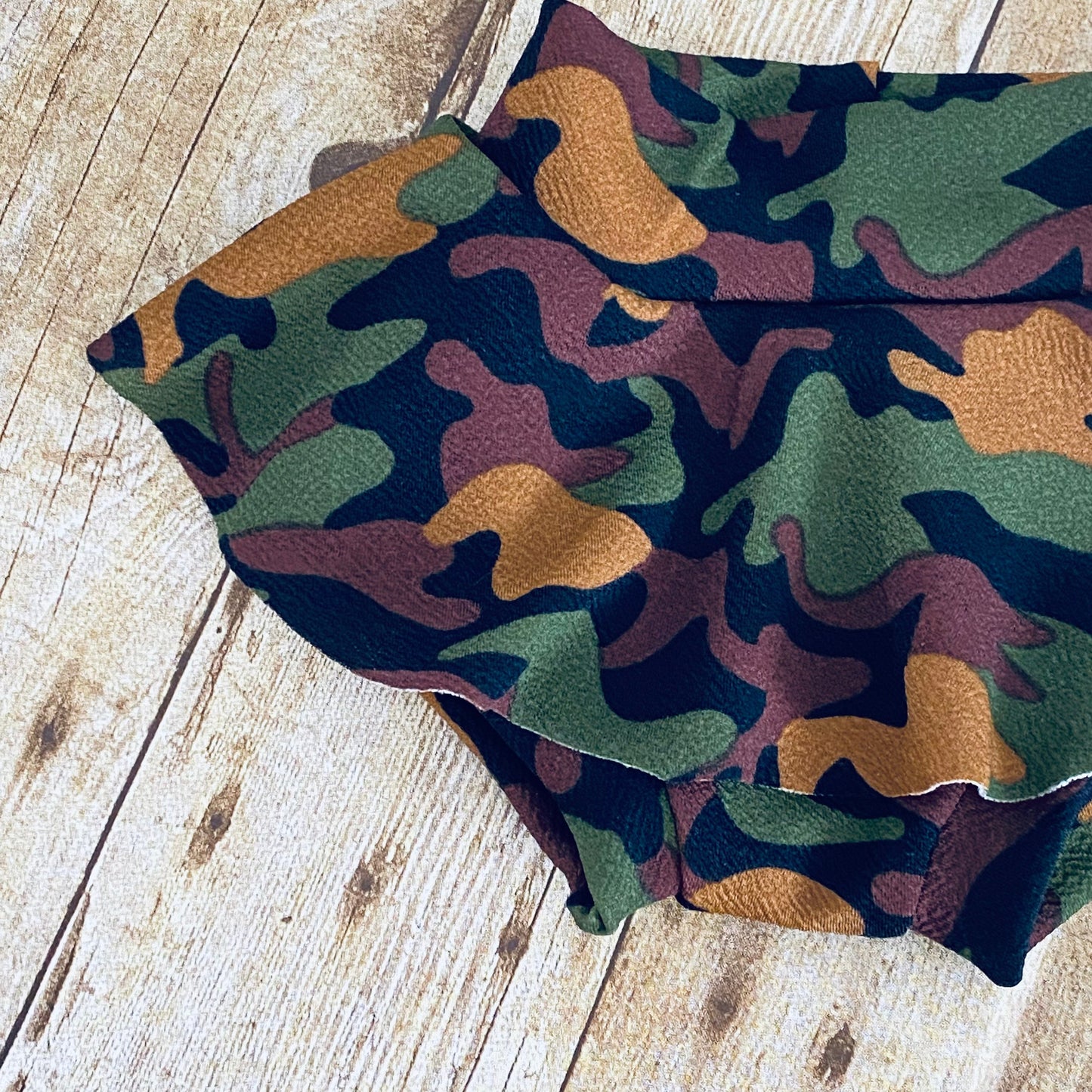 Green Camouflage Baby Bummies | High Waisted Skirted Bloomers