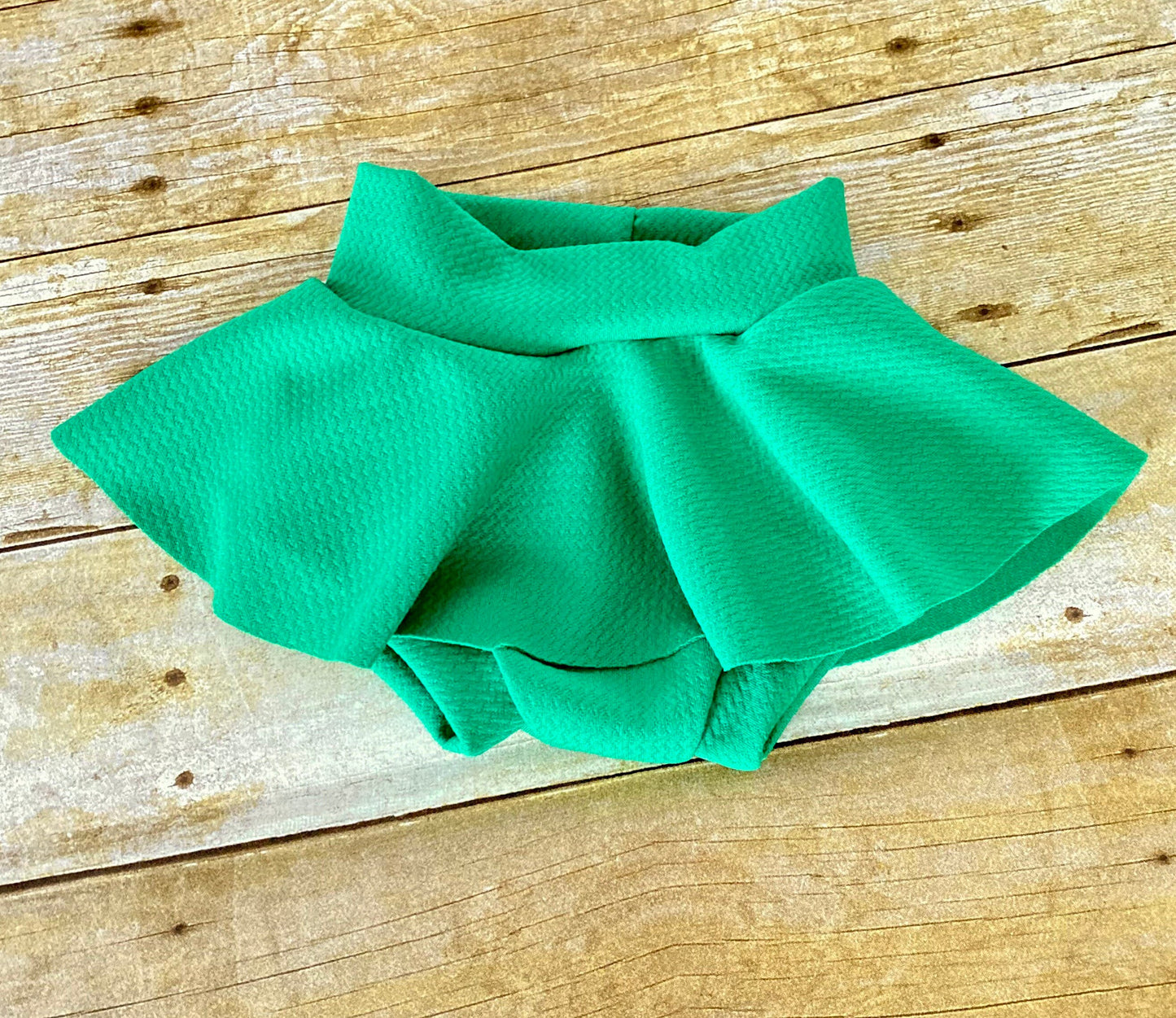 Kelly Green Baby Bummies | High Waisted Skirted Diaper Cover