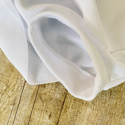 White High Waisted Skirted Baby Bummie | Diaper Cover