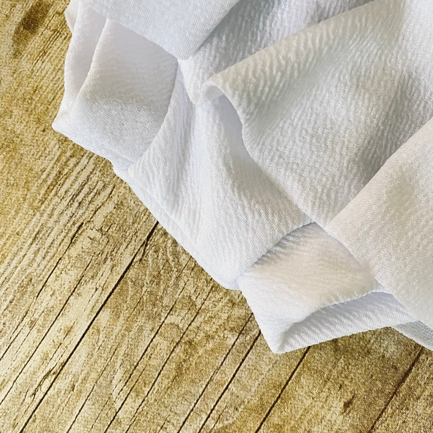 White High Waisted Skirted Baby Bummie | Diaper Cover