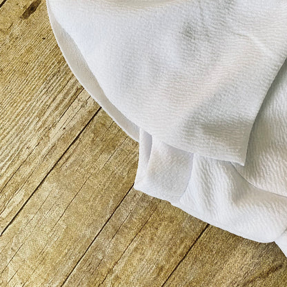 White High Waisted Skirted Baby Bummie | Diaper Cover