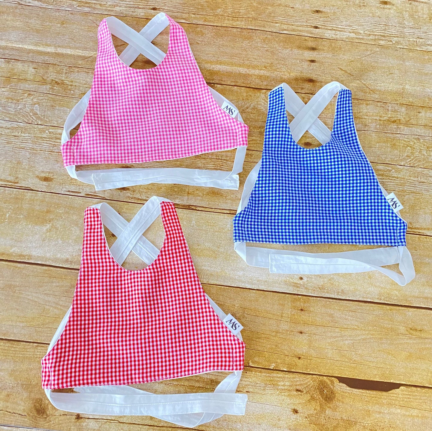 Baby Gingham Halter Top: Crisscross Back Tie, Summer Outfit