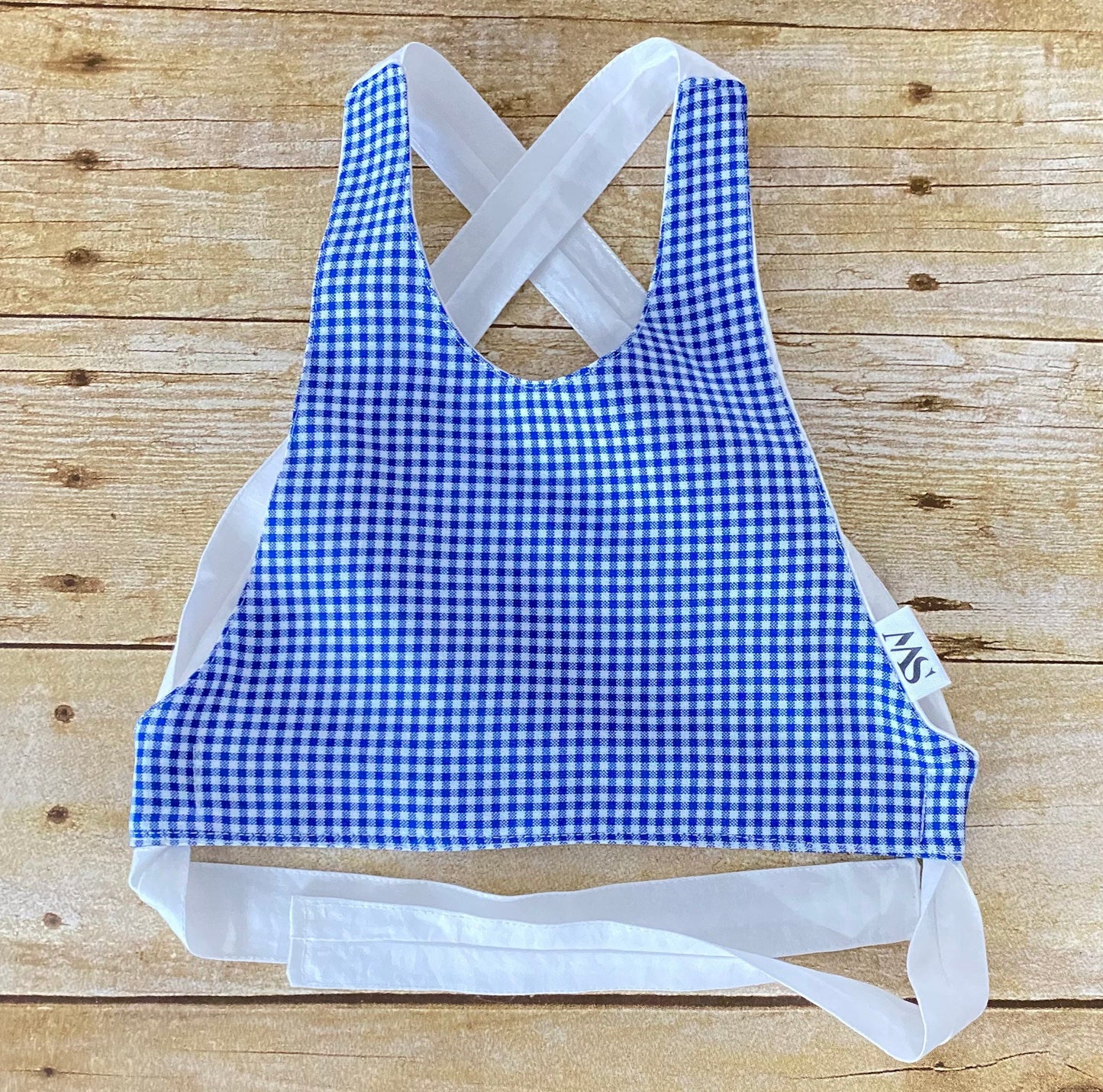 Baby Gingham Halter Top: Crisscross Back Tie, Summer Outfit