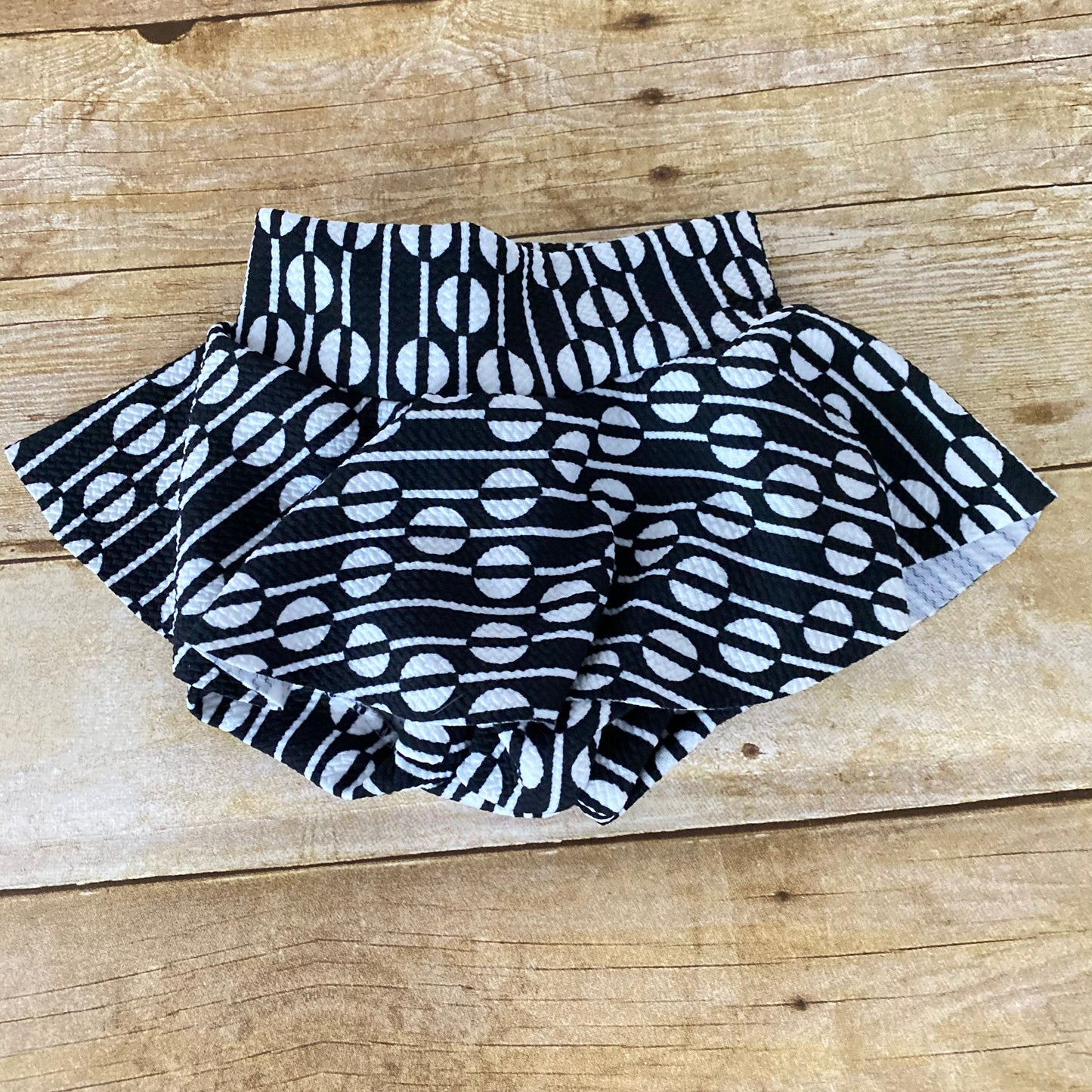 High Waisted Baby Bummies: Geometric Skirted Bloomers