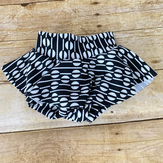 High Waisted Baby Bummies: Geometric Skirted Bloomers