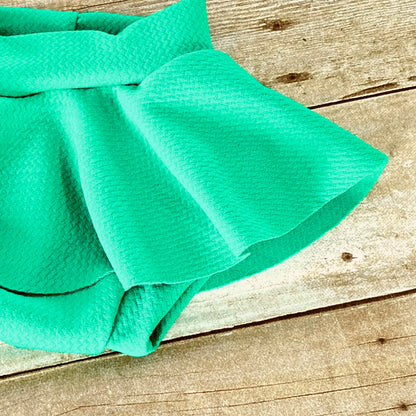 Kelly Green Baby Bummies | High Waisted Skirted Diaper Cover