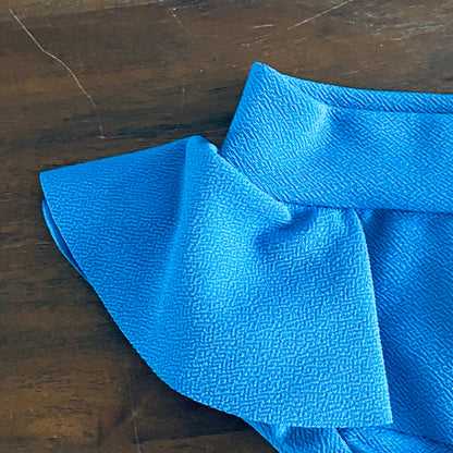 Blue High Waisted Baby Bummie | Skirted Diaper Cover