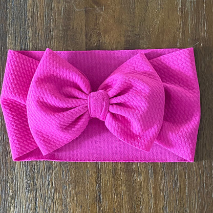 Vibrant Raspberry Ruffle Baby Bummies and Bowheadwrap Set with High Waistband