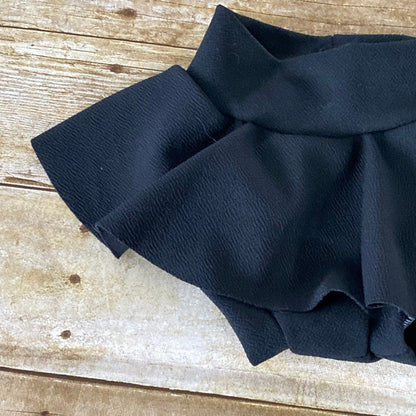 Black High Waisted Skirted Baby Bloomers | Diaper Cover