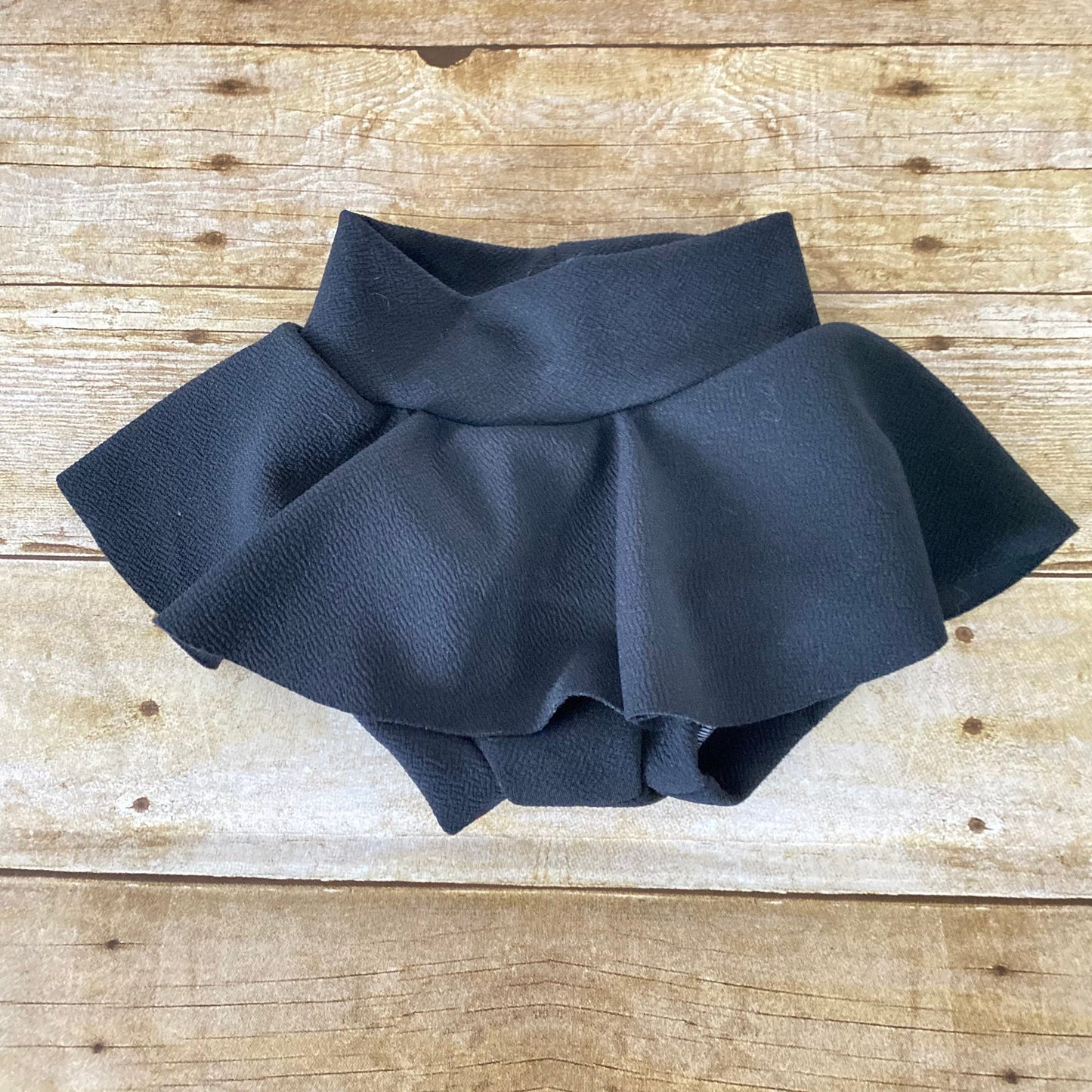 Black High Waisted Skirted Baby Bloomers | Diaper Cover