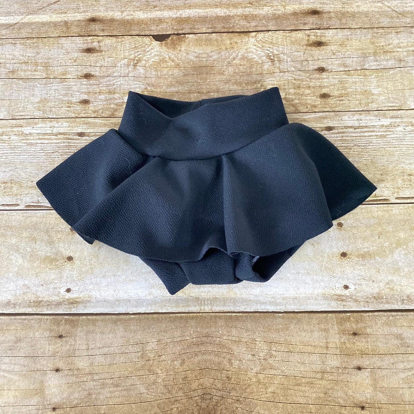 Black High Waisted Skirted Baby Bloomers | Diaper Cover