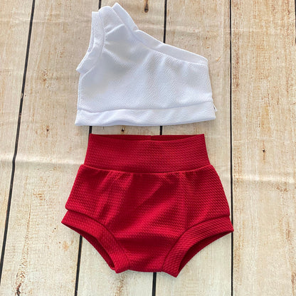 High Waisted Baby Bummies | Skirted Diaper Cover Bloomers