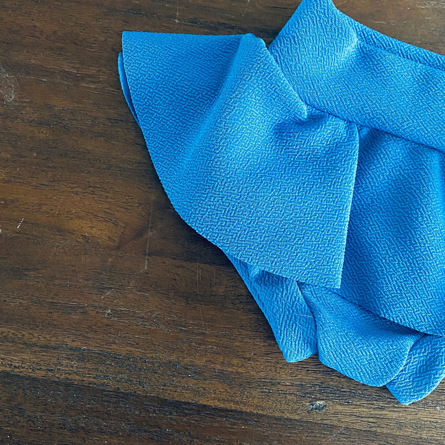 Blue High Waisted Baby Bummie | Skirted Diaper Cover