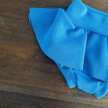Blue High Waisted Baby Bummie | Skirted Diaper Cover