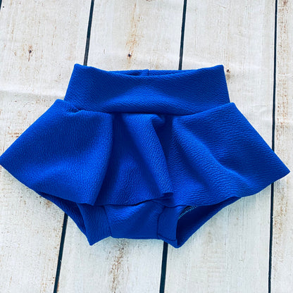 Royal Blue Skirted Baby Bummies | High Waisted Bloomers