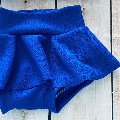Royal Blue Skirted Baby Bummies | High Waisted Bloomers