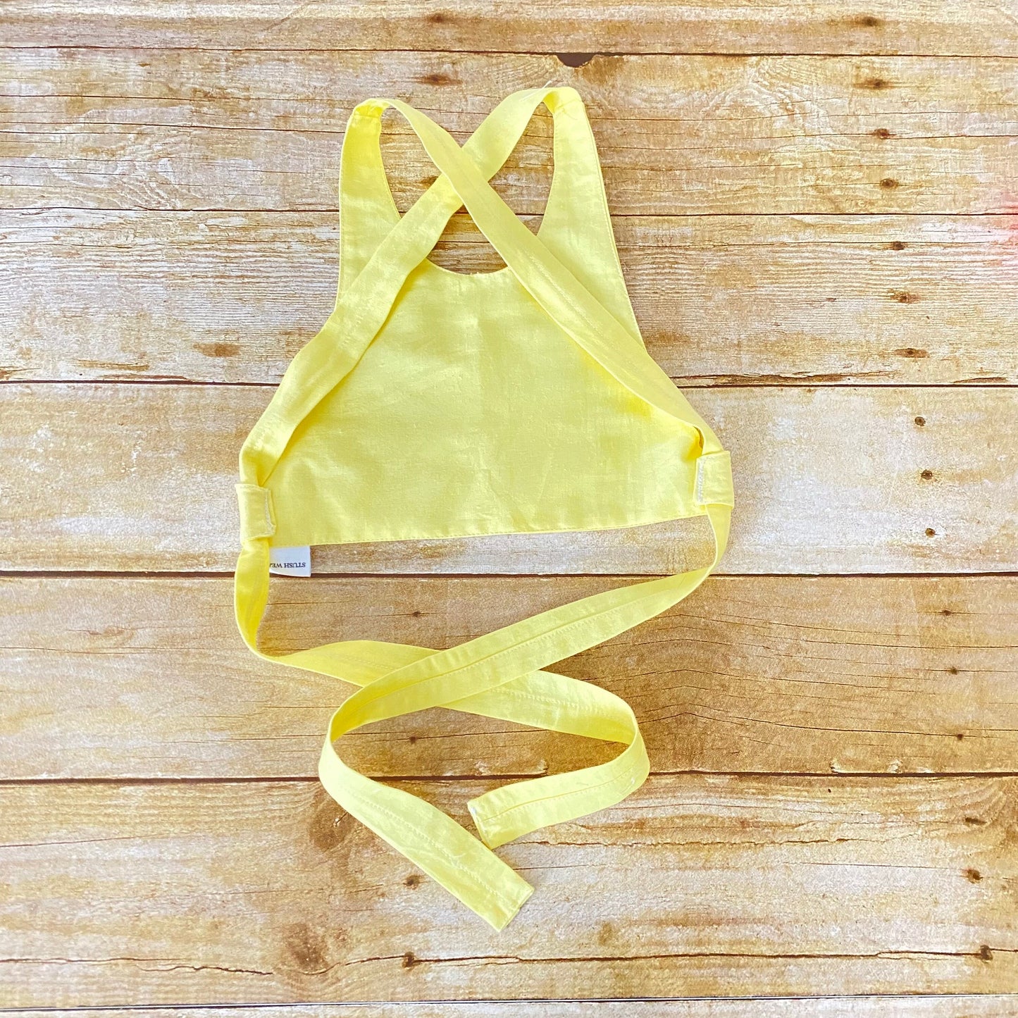 Girls Cotton Halter Top: Crisscross Back, Solid Colors