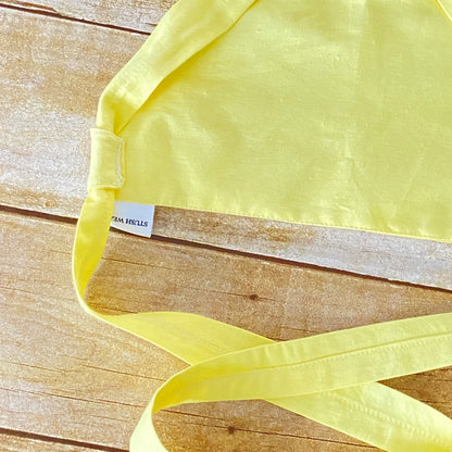 Girls Cotton Halter Top: Crisscross Back, Solid Colors