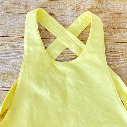 Girls Cotton Halter Top: Crisscross Back, Solid Colors