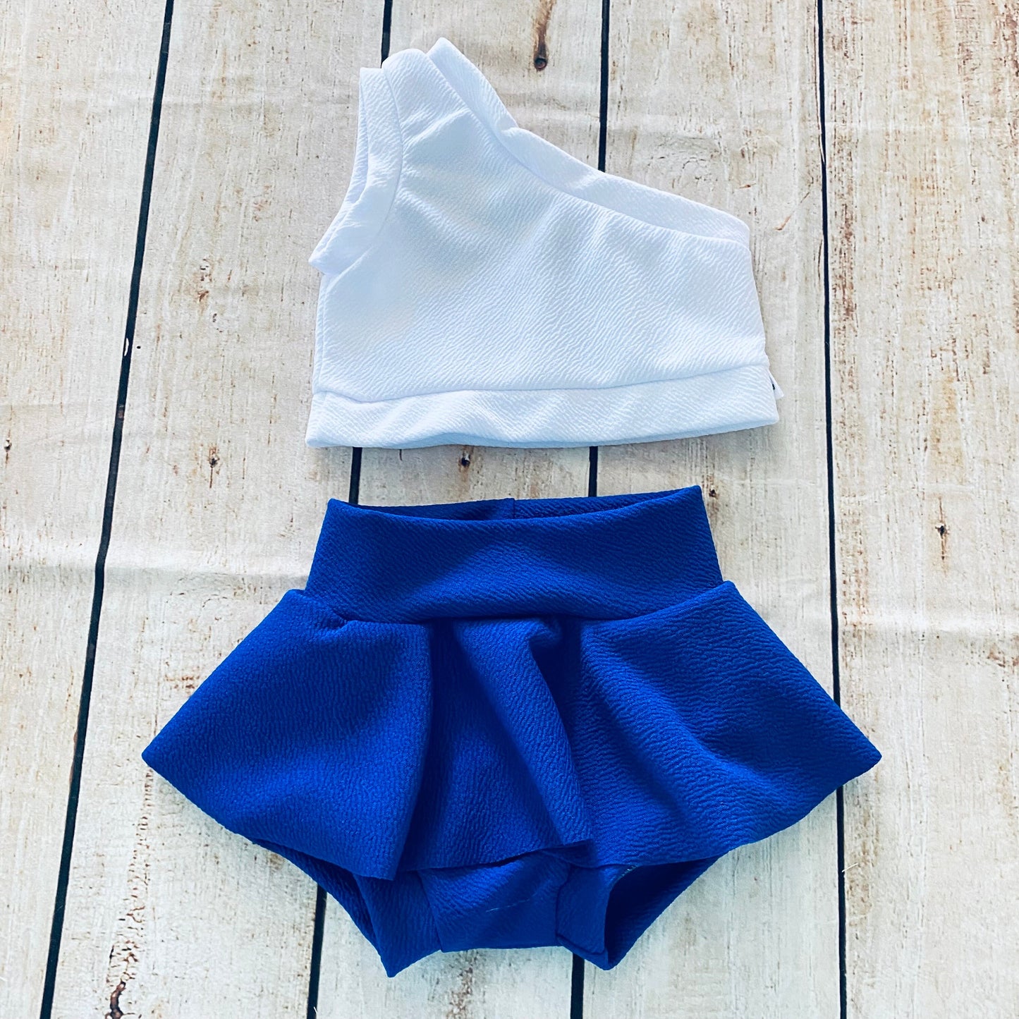 Royal Blue Skirted Baby Bummies | High Waisted Bloomers