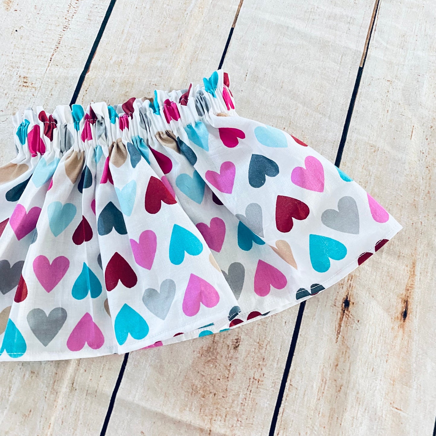 Girls Twirl Skirt | Valentine Heart Print | Summer Skirt | Handmade in USA