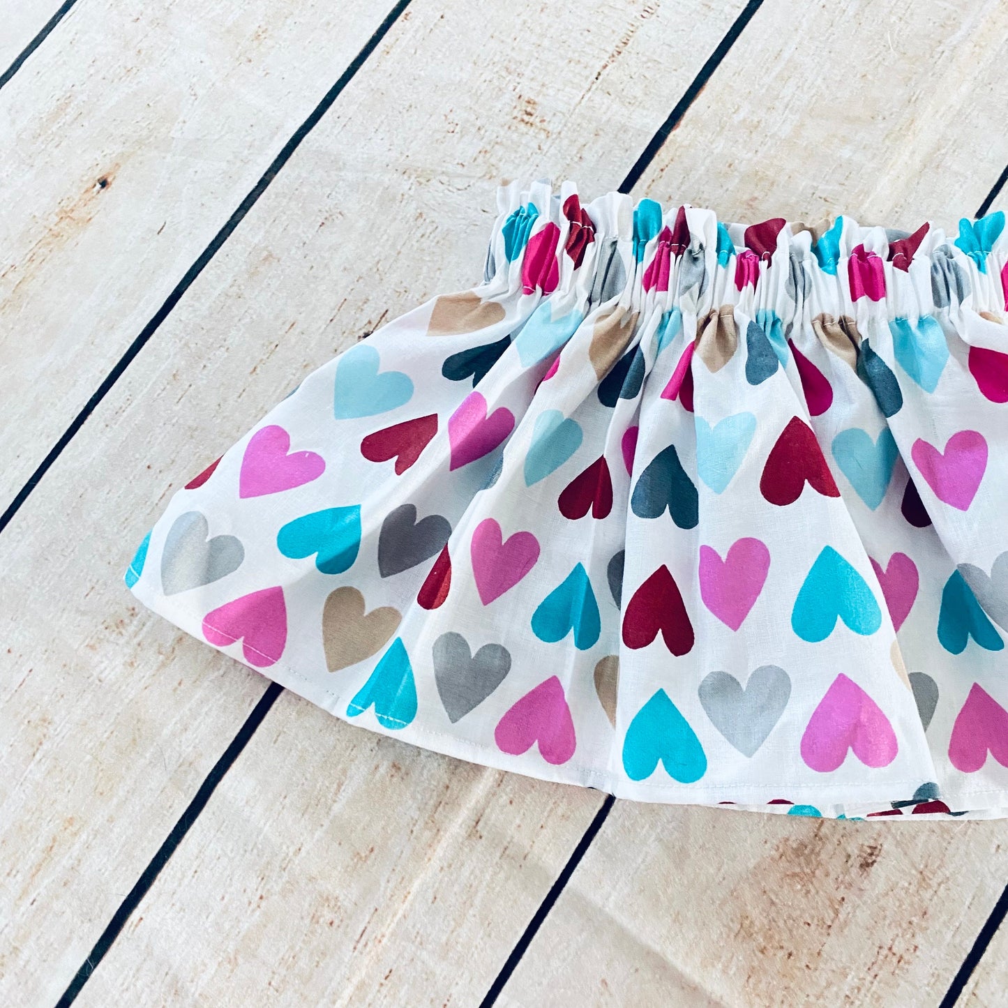 Girls Twirl Skirt | Valentine Heart Print | Summer Skirt | Handmade in USA