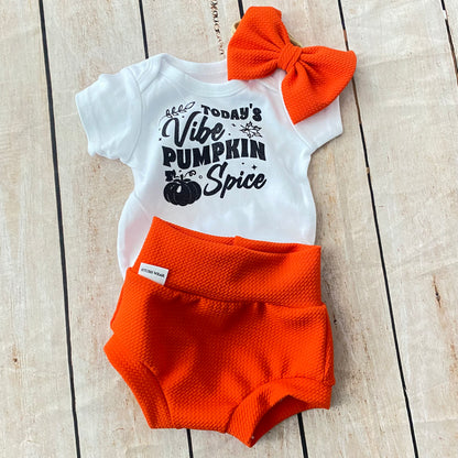 Orange High Waisted Baby Bummies | Liverpool Knit Bloomers