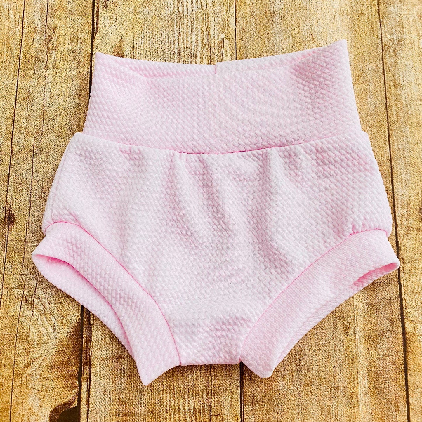 Light Pink Baby Bummies | High Waisted Girl Shorties
