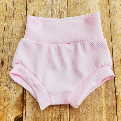 Light Pink Baby Bummies | High Waisted Girl Shorties