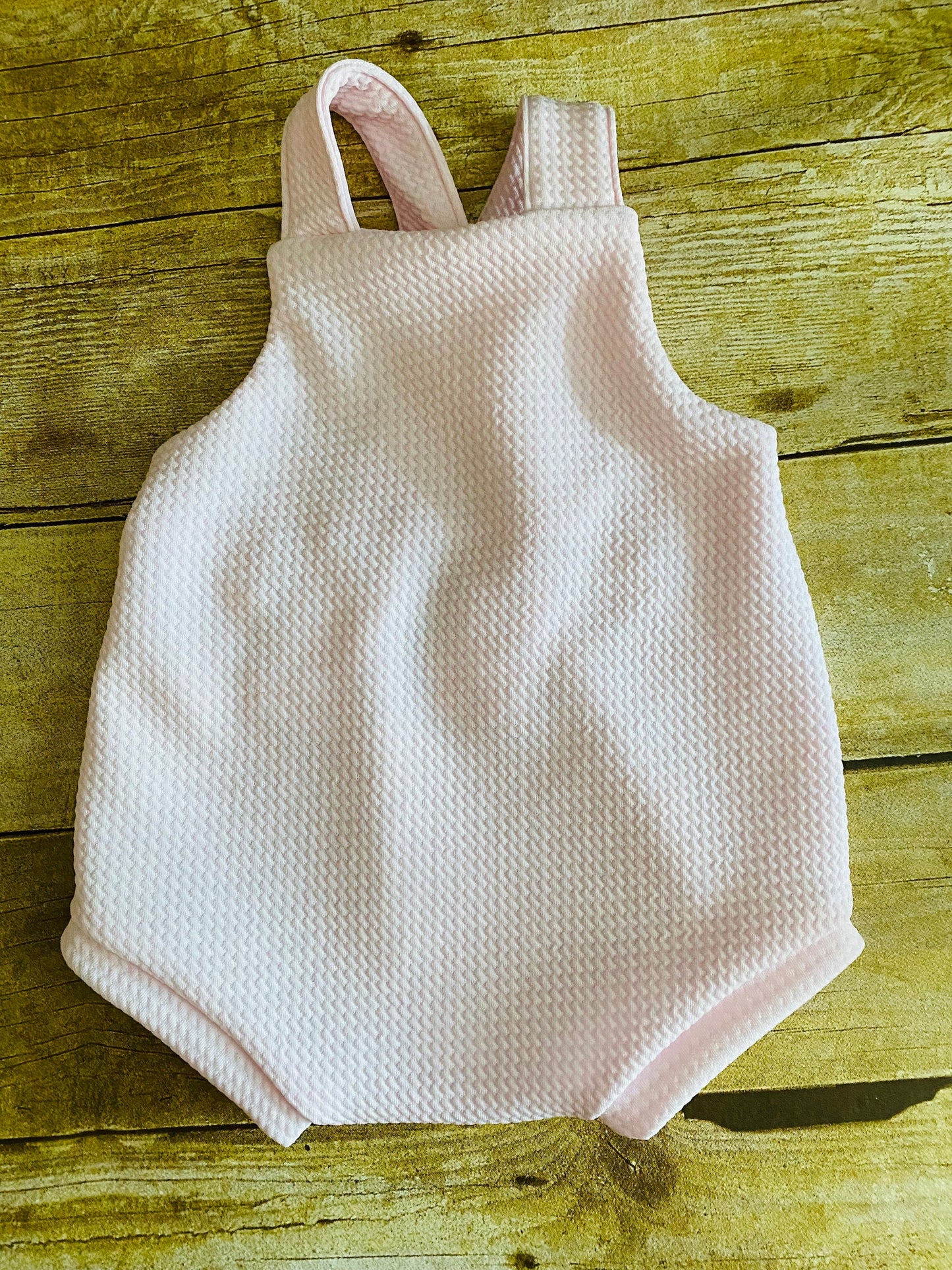 Handmade Baby Romper: Unisex Design, Easy Snap Straps