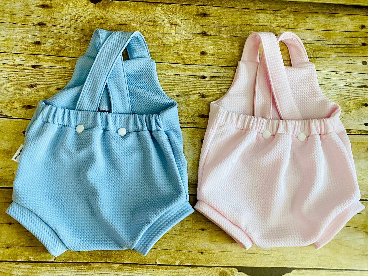 Handmade Baby Romper: Unisex Design, Easy Snap Straps