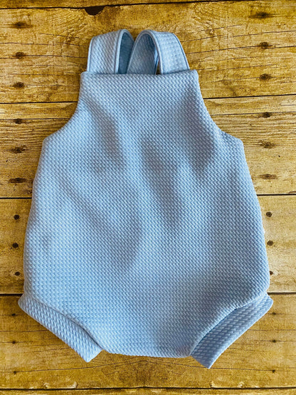 Handmade Baby Romper: Unisex Design, Easy Snap Straps
